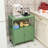 Accent 23.6’’ Wide  Foldable Metal Double Layer Cabinet with  Wheels Easy Assemble end table-2046603669