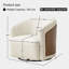 Fauteuil demi-tonneau pivotant en similicuir Delwood-1251969349