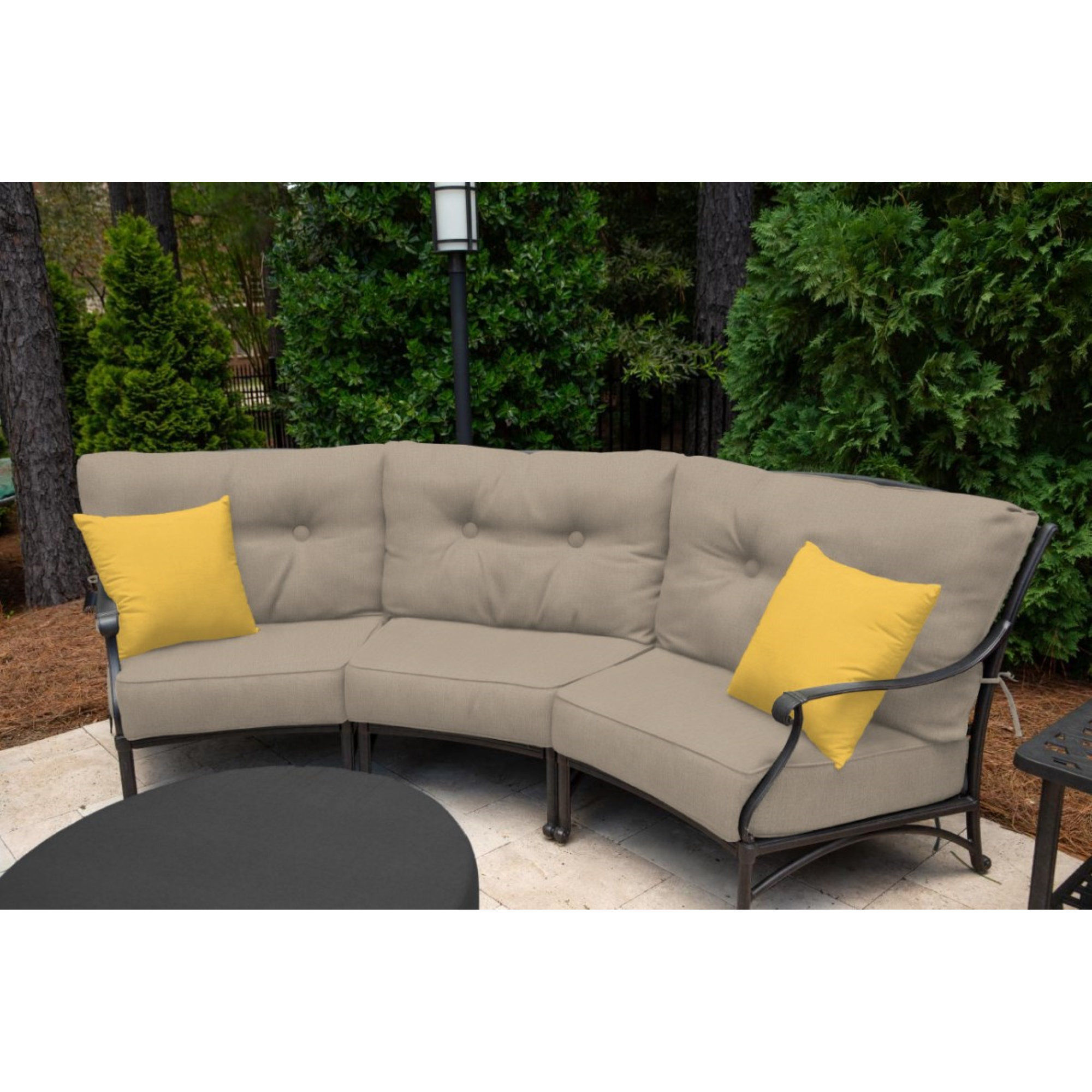 Casual Cushion Solid Sunbrella® Fabric 1-Piece Indoor/Outdoor Square Throw Pillow, 15"W x 15"L, Spectrum Daffodil Sunbrella®