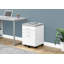 File Cabinet, Rolling Mobile, Storage Drawers, Printer Stand, Office, Work, White And Grey Cement Laminate, Contemporary, Modern