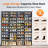 96-Pairs Shoe Storage Organizer Cabinet,Portable Shoe Rack with Door,Large DIY Detachable Shelves