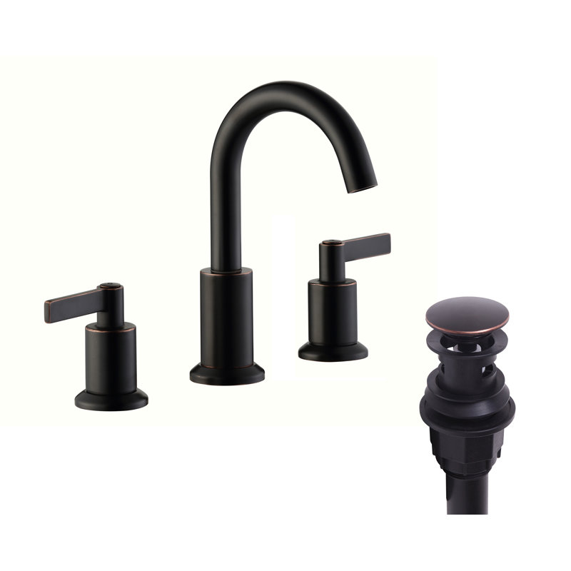 Widespread 2-handle Bathroom Faucet with Drain Assembly