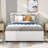 Two Drawers Upholstered Platform Bed with Brick Pattern Headboard and Trundle-915848102-915848103