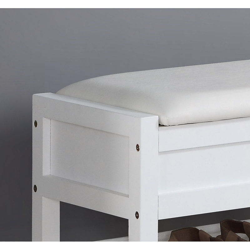 Banc avec rangement pour chaussures, Blanc
