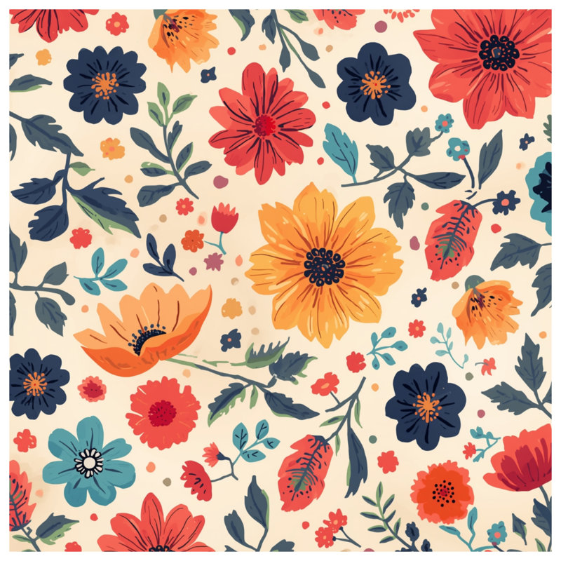 Tapisserie murale arrangement floral coloré - décoration murale fleurs, 50 po H x 60 po L avec 4 œillets