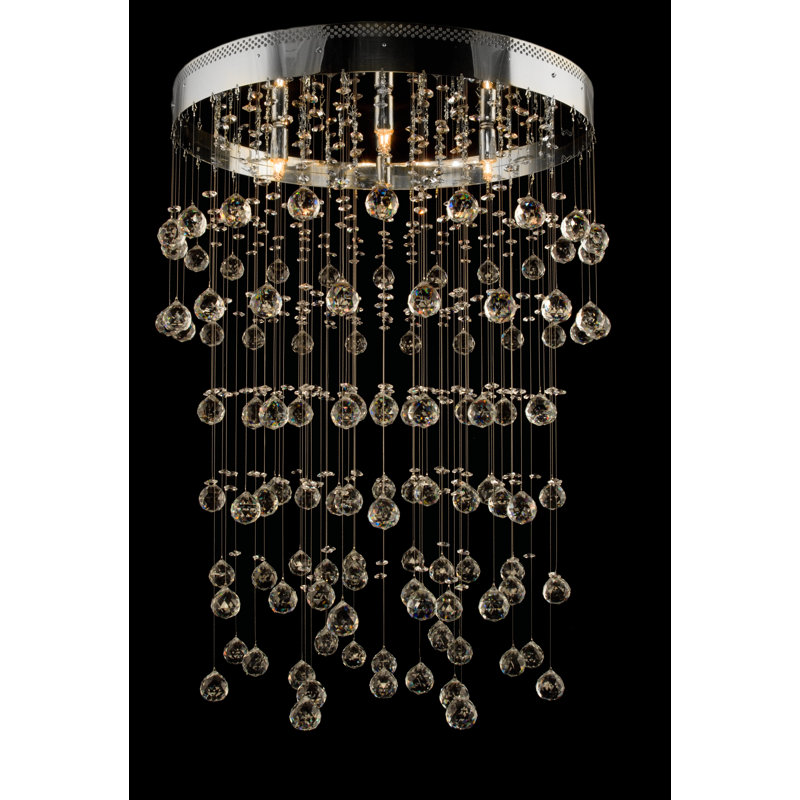 Plafonnier encastré 4 lumières, Nickel