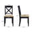 Solid Wood Farmhouse Style X-Back Dining Chair With Woven Seat-924601934-924601935
