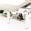 Lit de massage professionnel de 75 po avec dossier réglable, table de thérapie physique, lit de massage Spa Lash, table de massage pliante avec 6 pieds en métal et tablette de rangement - beige-116925533