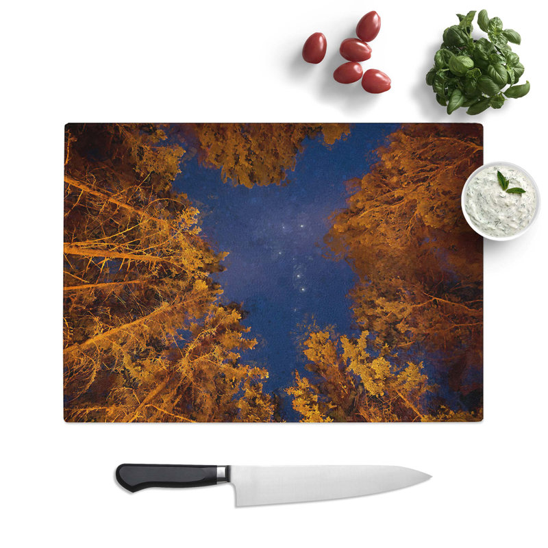 Glass Forest Stars in Canada Chopping Board, 28.5 cm W x 20 cm L