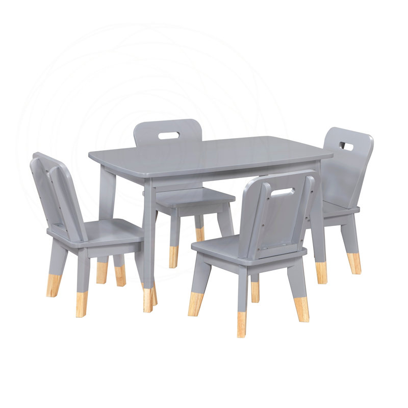Gray 5-Piece Children's Table and Chair Set