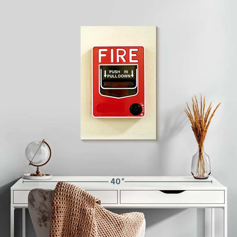 Alcaraz Fire Alarm, 24" H x 16" W