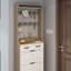 NOUVEAU Armoire à chaussures avec 3 portes, 2 tiroirs avec support, porte en PVC avec forme, grand espace de rangement-971224553