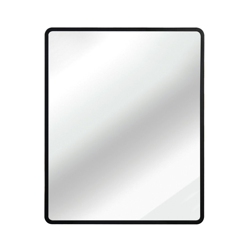 Armoire-miroir noire à cadre mural ou encastré en métal 24 po x 30 po, 30.12"