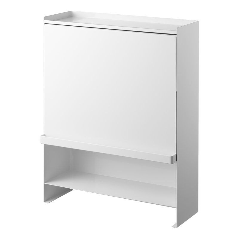 White Steel Concealable Magnetic Countertop Spice Rack