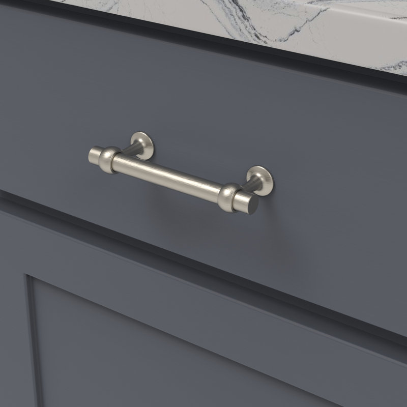 Ostia Collection Pull, Satin Nickel, 3 3/4"