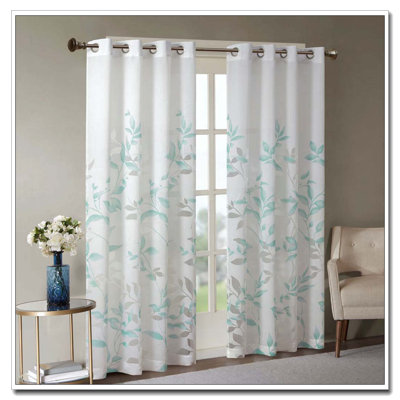Burnout Printed Curtain Panel(Only 1 Pc Panel)