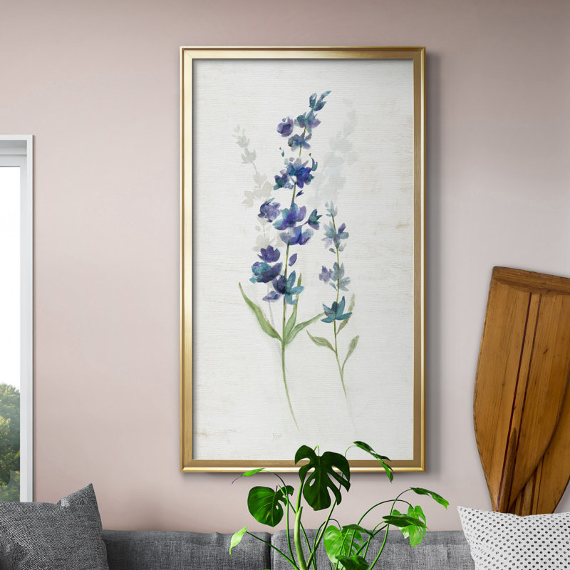 Fresh Cut Lavender I - peinture sur toile encadrée, H 22,5 po x l 42,5 po x P 1,5 po, Cadre doré