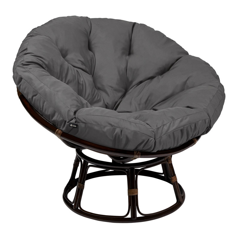 Montlake Outdoor 5'' Papasan Seat Cushion, Light Charcoal