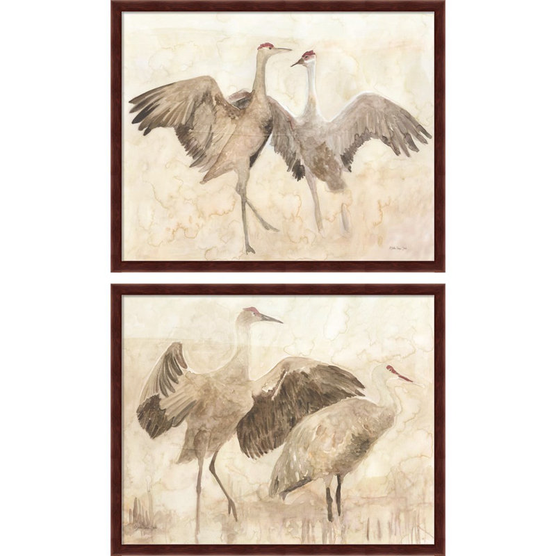 Sandhill Cranes par Stellar Design Studio, art encadré (ensemble de 2)