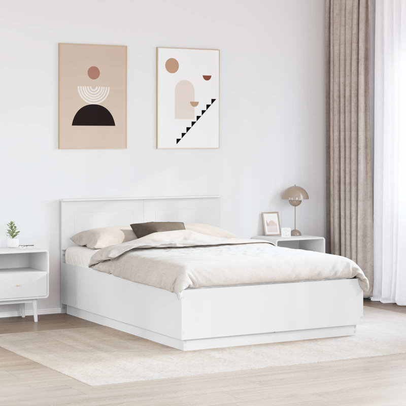 Bed, White, Kingsize (5')