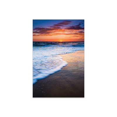 Coucher de soleil sur l'océan Pacifique depuis Ventura State Beach, Ventura, Californie, États-Unis par Russ Bishop - sans cadre