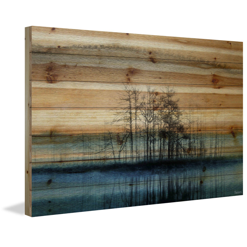 " Tree Isle Reflects " by Parvez Taj, 40" H x 60" W x 1.5" D