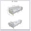 Canapé-lit d'appoint rembourré Modern Modern avec poche latérale, canapé-lit pliant avec accoudoirs pliables, dossier réglable et pieds en métal doré-1217558416