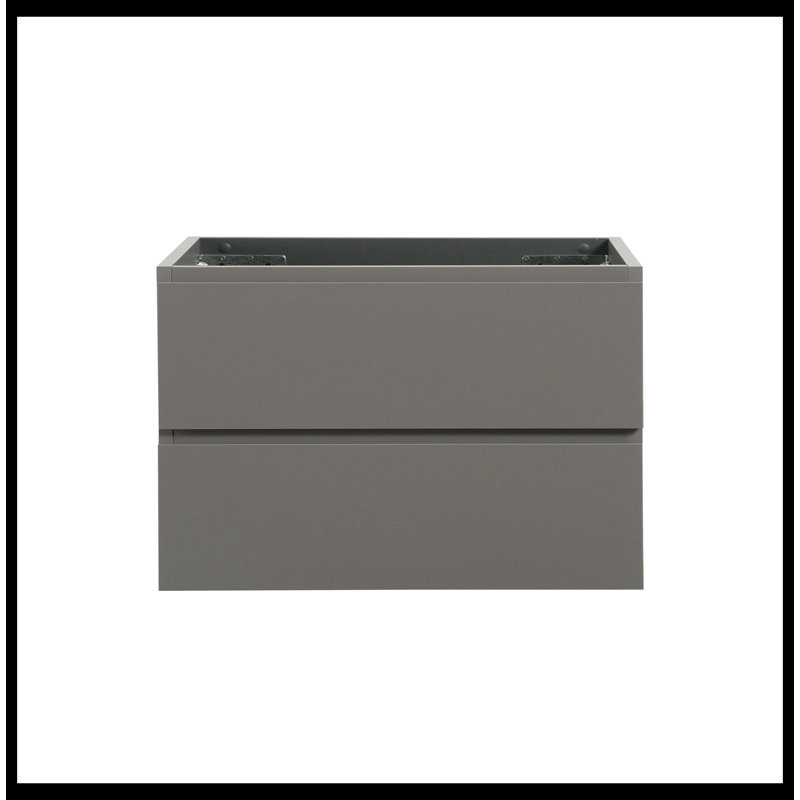 Base de meuble-lavabo Saha seulement, H 20,5 po x l 29,7 po x P 17,9 po, Gris