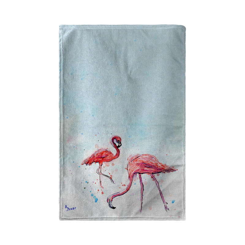 Serviette de cuisine funky flamant roses