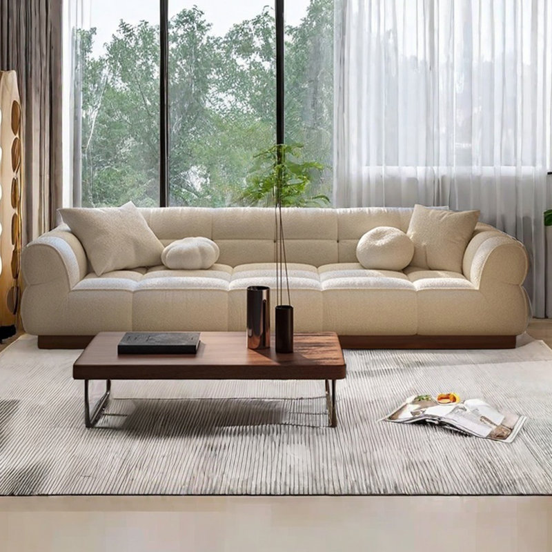canapé de style guimauve simple et moderne, H 31,49 po x l 110,23 po x P 39,37 po, 4
