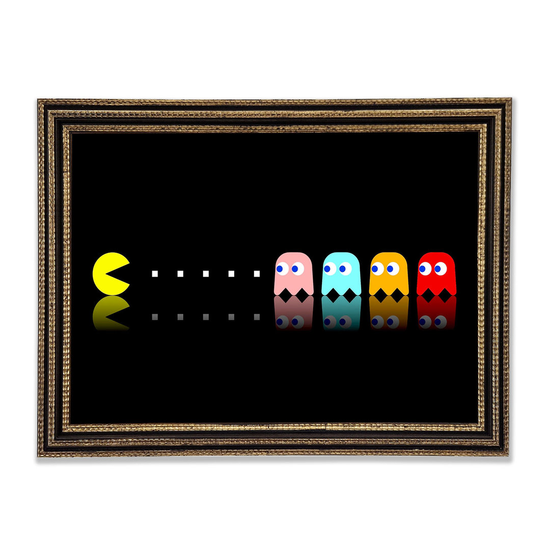 Pacman Ghosts Gerahmter Druck