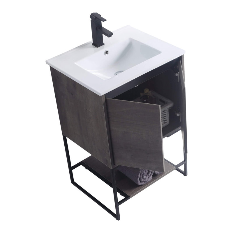 Ensemble de meuble-lavabo simple 20 po Antrel, Gris