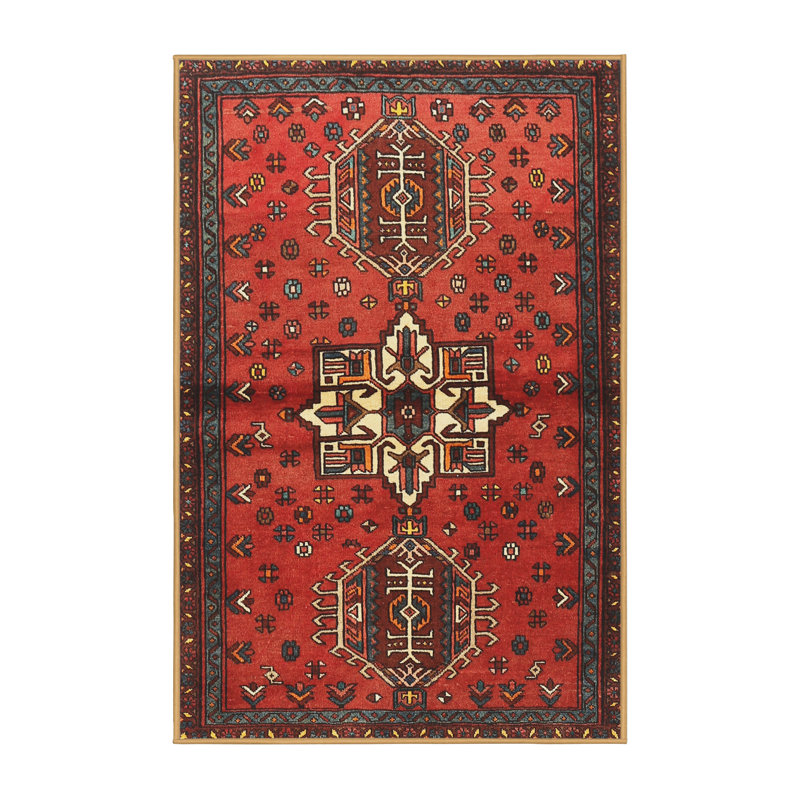 Tapis rouge à motif sud-ouest, Rectangle 4 pi x 6 pi