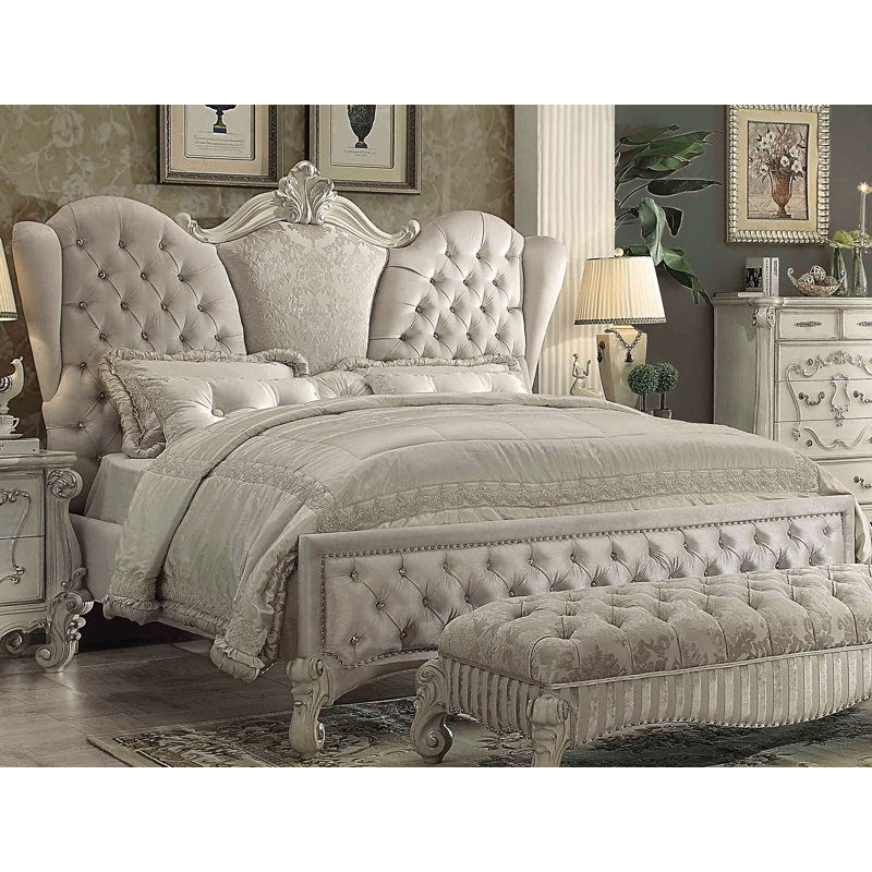Nekoma Upholstered Standard Bed, California King, Bone White