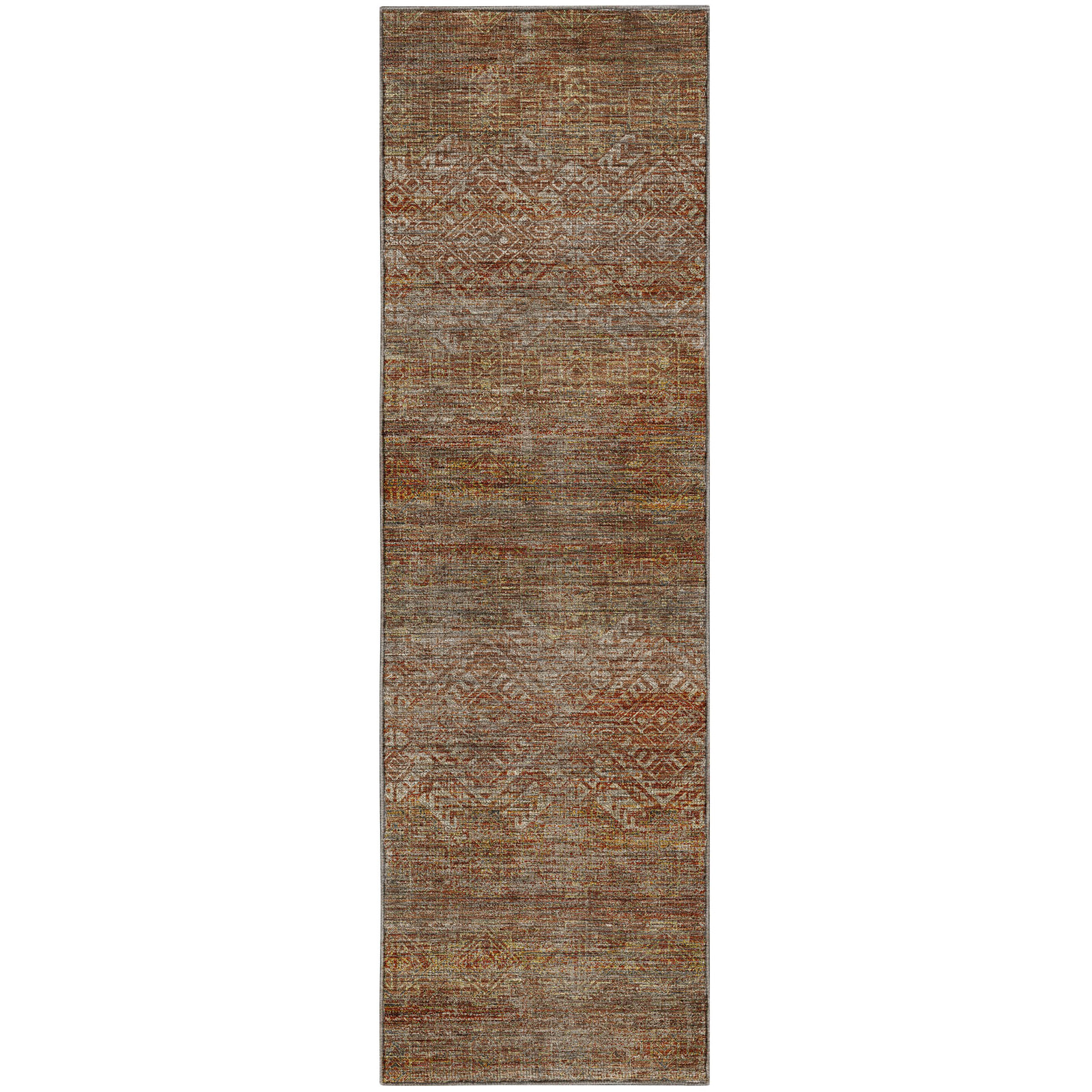 Premium Machine Washable Tirico Casual Rug, Paprika, 2'3" x 7'6" Runner