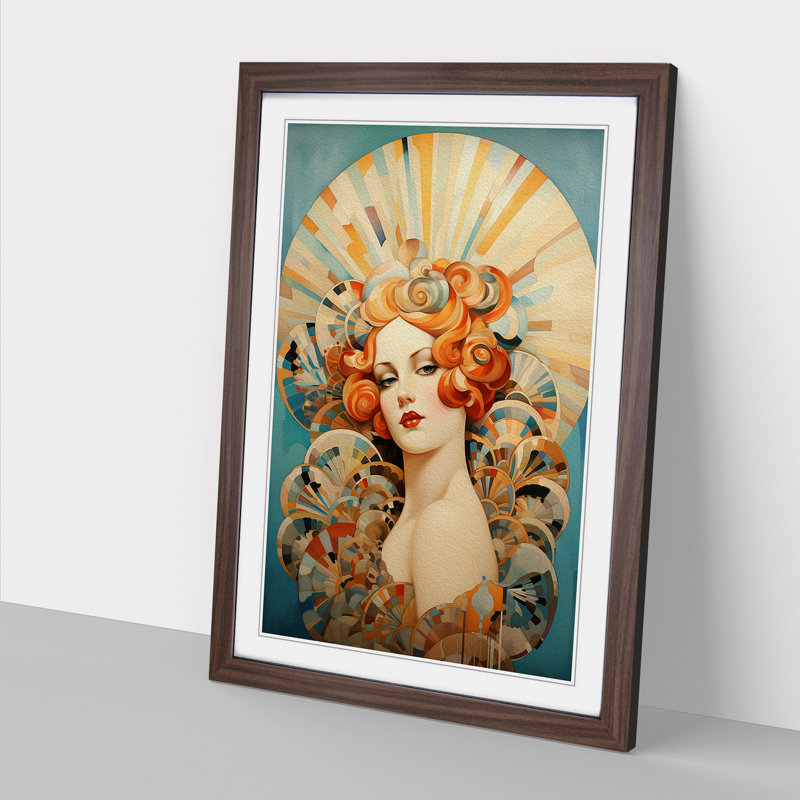 Seashell Deco - Framed Print, 34cm H x 25cm W x 2cm D, Walnut Framed