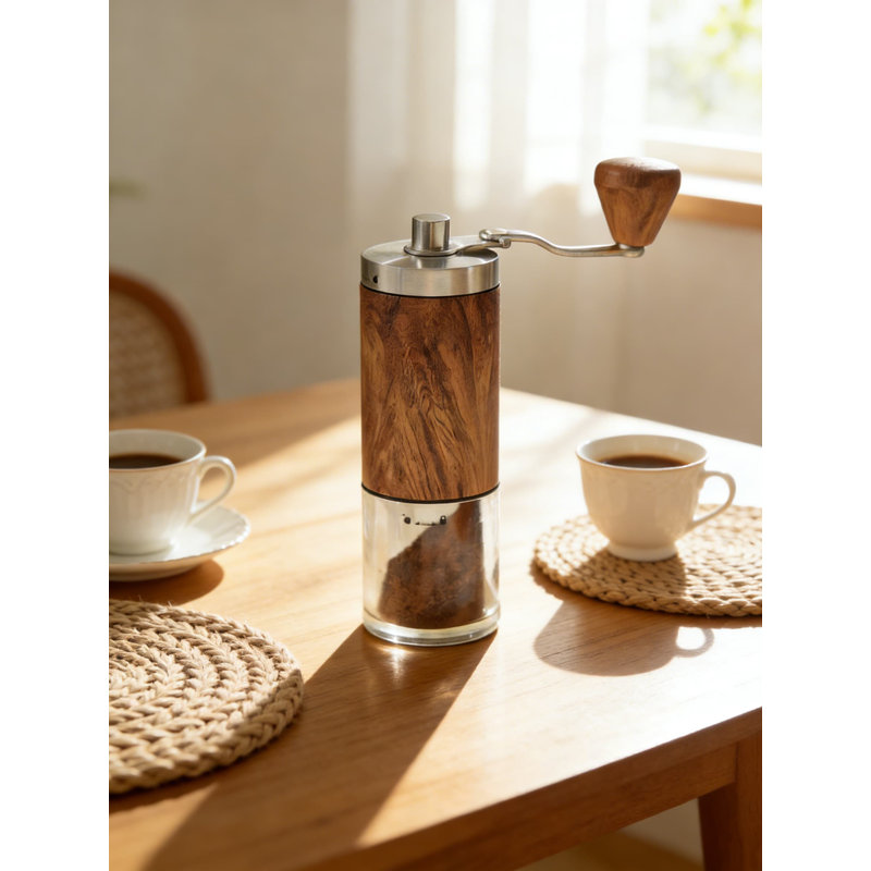 Manual Coffee Grinder With 5 Adjustable Settings, Ceramic Conical Burr Mill, 30G Capacity For Espresso, French Press, Pour Over, Portable For Travel And Home Use