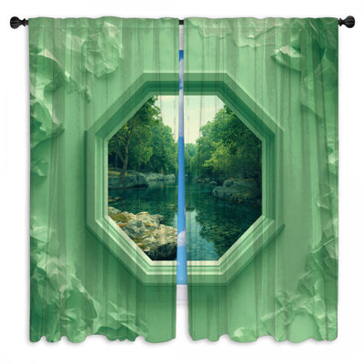 Rideaux octogonaux octogonaux avec rideaux obscurcissant - 2 panneaux