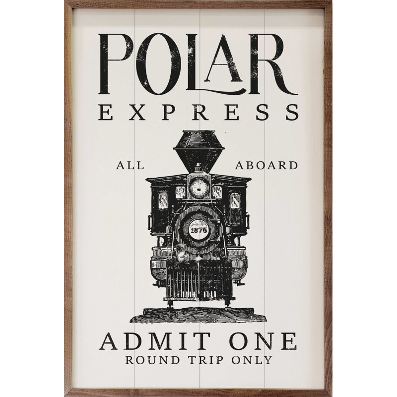 Admit un train blanc polaire Express, H 24 po x l 16 po