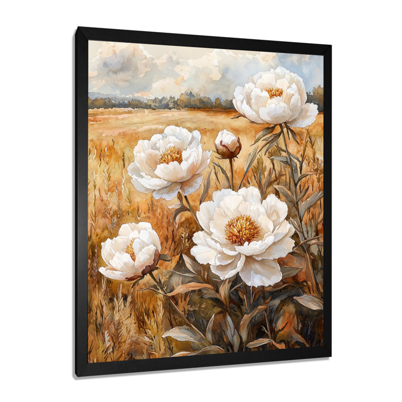 Bowerton - impressions murales florales, Reproduction encadrée d'une seule photo, Noir, noir, noir, noir, H 20 po x l 12 po