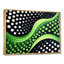 Minimaliste, jeu optique vert et noir I - impression murale minimaliste