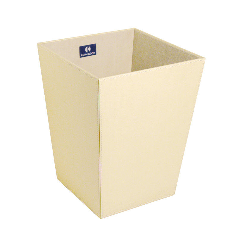 Ecopelle 1.3 Gallons Waste Bin, Cream