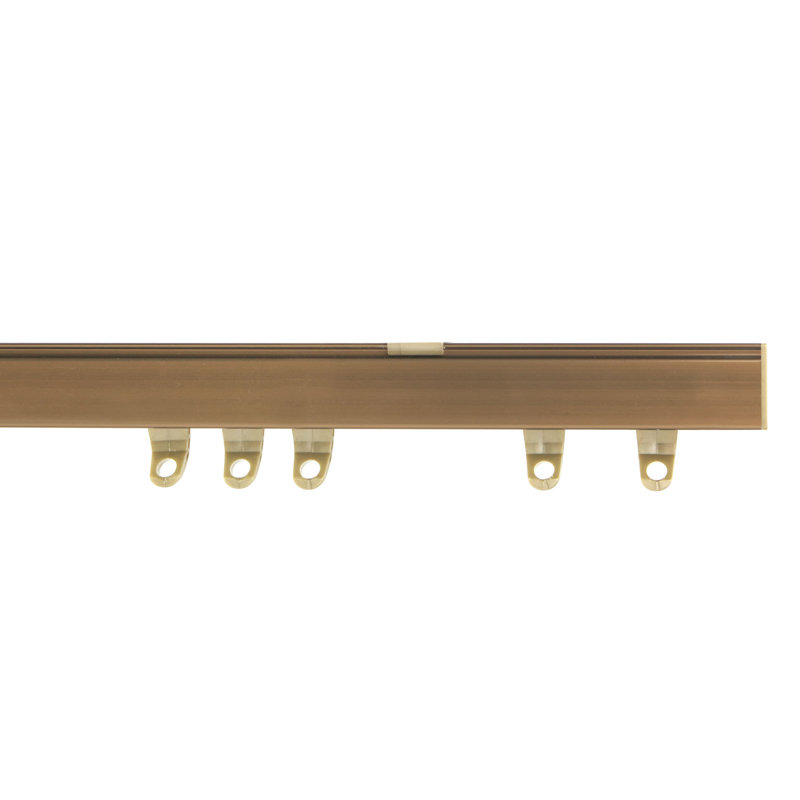 Minne Aluminium Curtain Track/Rail, Antique Brass, 400cm W