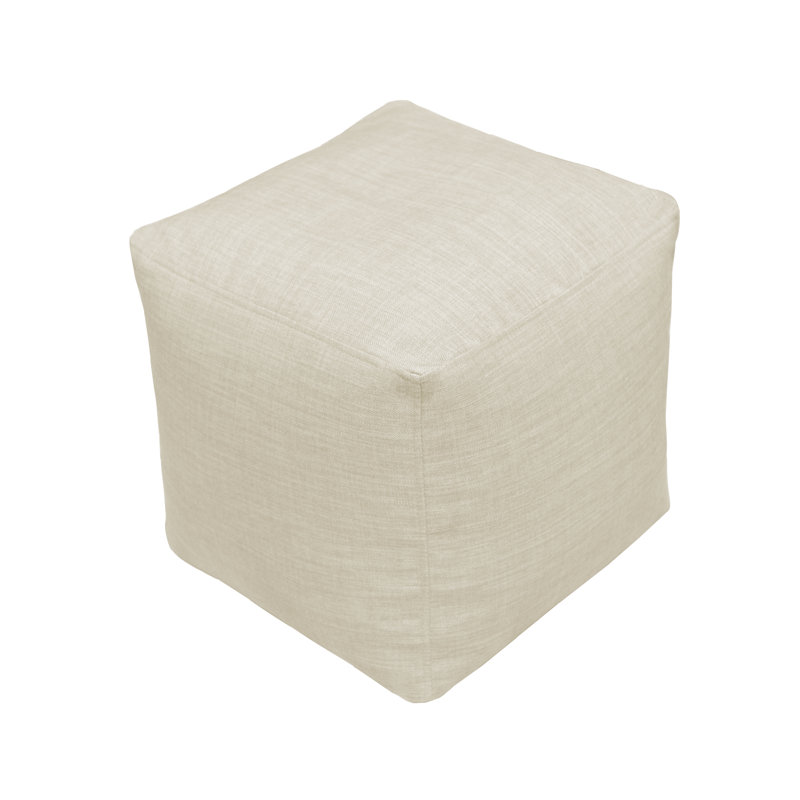 Repose-pieds carré Aveliss, Beige