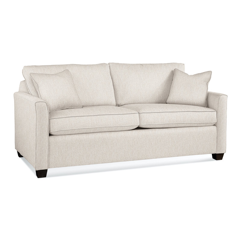Charleston 77" Sleeper Sofa, Innerspring, Black, Snow Polyester Blend