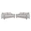 Ensemble canapé et causeuse Vora 2 pièces, accoudoirs inclinés, rembourrage en mousse, chenille gris pâle-135834626