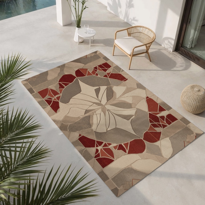 Perspective Frame Indoor And Outdoor Area Rug, Rectangle 1'6" x 2'6"