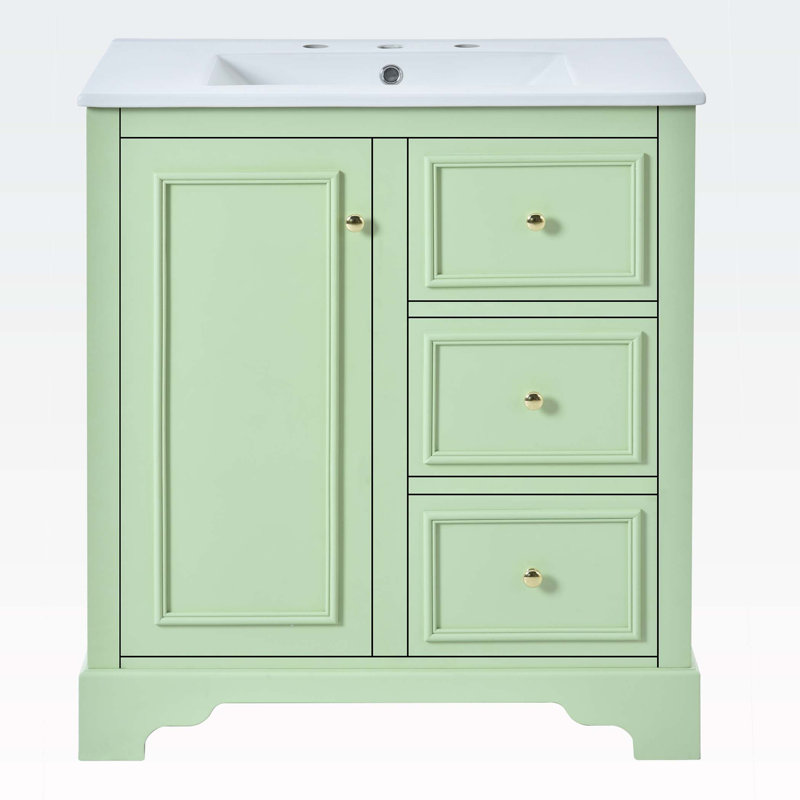 Armoire de salle de bain Tharun, Vert