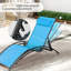 60' Long Reclining Chaise Lounge Set with Cushions and Table-89156902