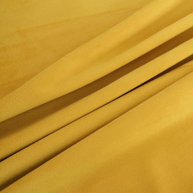Dessy Velvet  Curtains 2 Panel Set Super Soft luxury Rod Pocket Back Tab Curtains, Yellow, 52" W x 108" L